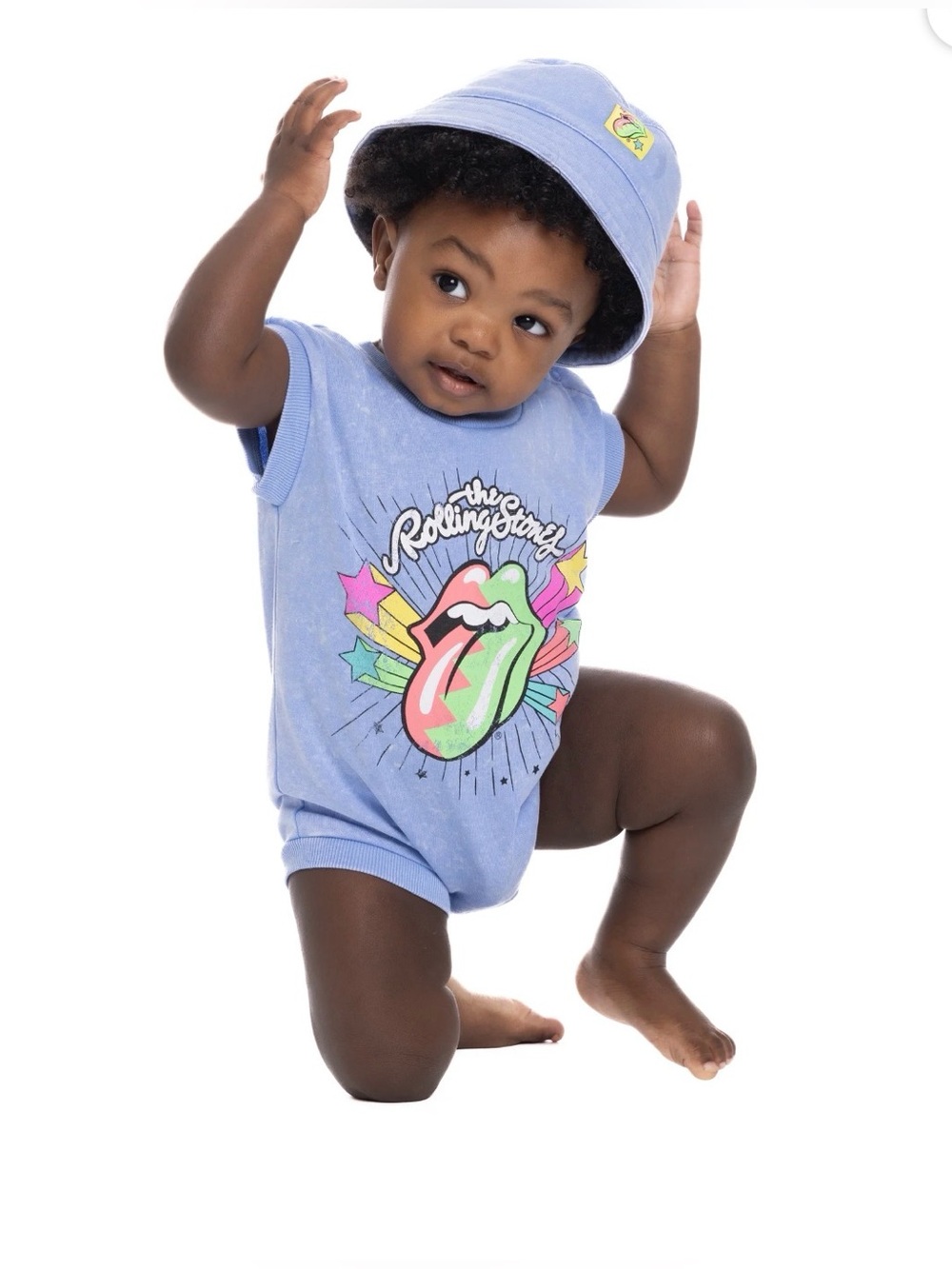 NEW The Rolling Stones Baby Infant One Piece Bodysuit & Hat Size 0-3 Months
